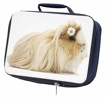 Flower in Hair Guinea Pig Navy Insulated School Lunch Box/Picnic Bag