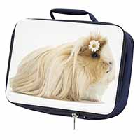 Flower in Hair Guinea Pig Navy Insulated School Lunch Box/Picnic Bag