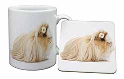 Flower in Hair Guinea Pig Mug and Coaster Set