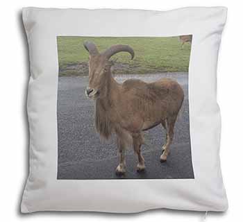 Cute Nanny Goat Soft White Velvet Feel Scatter Cushion