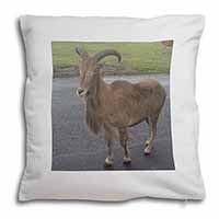 Cute Nanny Goat Soft White Velvet Feel Scatter Cushion