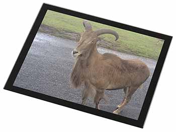 Cute Nanny Goat Black Rim High Quality Glass Placemat