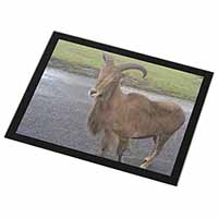 Cute Nanny Goat Black Rim High Quality Glass Placemat