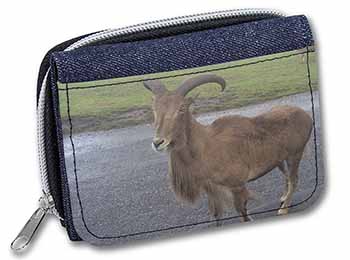 Cute Nanny Goat Unisex Denim Purse Wallet