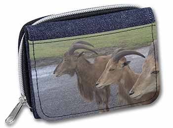 Three Cheeky Goats Unisex Denim Purse Wallet