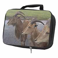 Three Cheeky Goats Black Insulated School Lunch Box/Picnic Bag