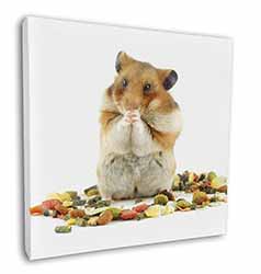 Lunch Box Hamster Square Canvas 12"x12" Wall Art Picture Print