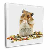 Lunch Box Hamster Square Canvas 12"x12" Wall Art Picture Print