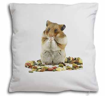 Lunch Box Hamster Soft White Velvet Feel Scatter Cushion