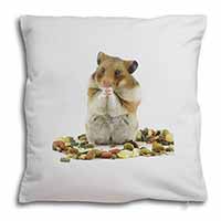 Lunch Box Hamster Soft White Velvet Feel Scatter Cushion