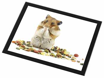 Lunch Box Hamster Black Rim High Quality Glass Placemat