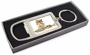 Lunch Box Hamster Chrome Metal Bottle Opener Keyring in Box