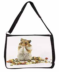 Lunch Box Hamster Large Black Laptop Shoulder Bag School/College