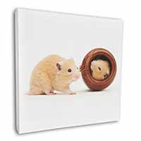 Hamsters in Play Pot Square Canvas 12"x12" Wall Art Picture Print