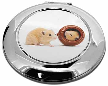 Hamsters in Play Pot Make-Up Round Compact Mirror