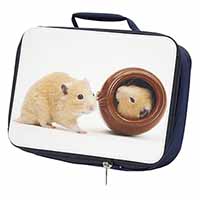 Hamsters in Play Pot Navy Insulated School Lunch Box/Picnic Bag