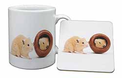 Hamsters in Play Pot Mug and Coaster Set