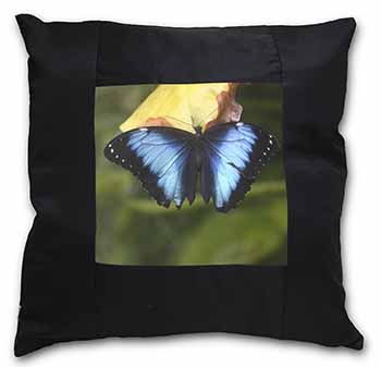 Butterflies Black Satin Feel Scatter Cushion