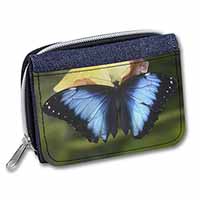 Butterflies Unisex Denim Purse Wallet