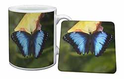 Butterflies Mug and Coaster Set