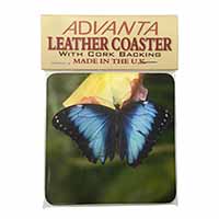 Butterflies Single Leather Photo Coaster