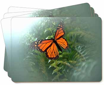Red Butterfly in the Mist Picture Placemats in Gift Box