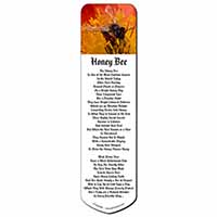 Honey Bee on Flower Bookmark, Book mark, Printed full colour