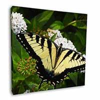 Pretty Black and Yellow Butterfly Square Canvas 12"x12" Wall Art Picture Print