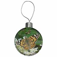 Painted Lady Butterfly Christmas Bauble