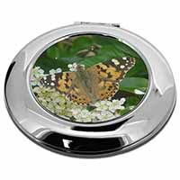 Painted Lady Butterfly Make-Up Round Compact Mirror