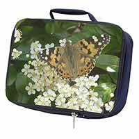 Painted Lady Butterfly Navy Insulated School Lunch Box/Picnic Bag