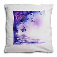 ButterFlies Soft White Velvet Feel Scatter Cushion