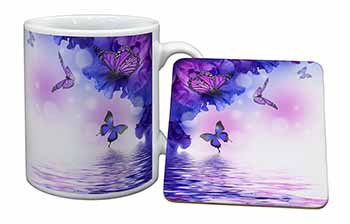 ButterFlies Mug and Coaster Set