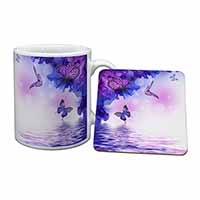 ButterFlies Mug and Coaster Set