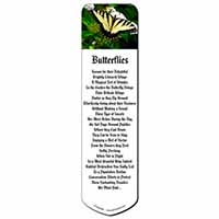 Pretty Black and Yellow Butterfly Bookmark, Book mark, Printed full colour