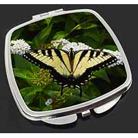 Pretty Black and Yellow Butterfly Make-Up Compact Mirror