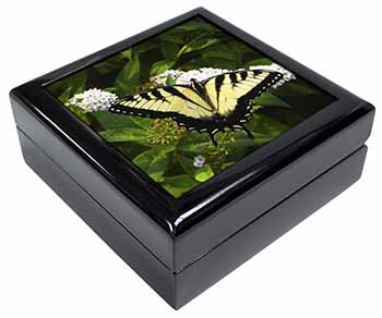 Pretty Black and Yellow Butterfly Keepsake/Jewellery Box