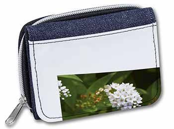 Pretty Black and Yellow Butterfly Unisex Denim Purse Wallet