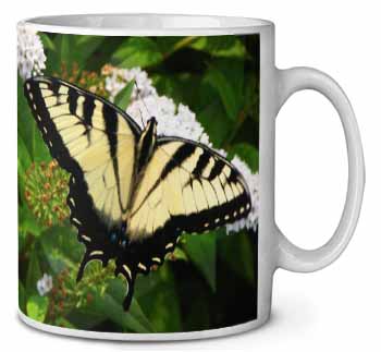 Pretty Black and Yellow Butterfly Ceramic 10oz Coffee Mug/Tea Cup