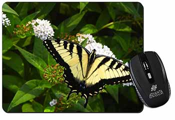 Pretty Black and Yellow Butterfly Computer Mouse Mat