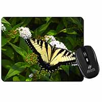 Pretty Black and Yellow Butterfly Computer Mouse Mat