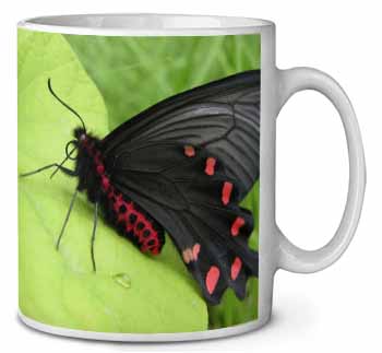 Black and Red Butterflies Ceramic 10oz Coffee Mug/Tea Cup