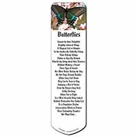 Black and Blue Butterfly Bookmark, Book mark, Printed full colour