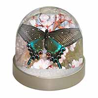 Black and Blue Butterfly Snow Globe Photo Waterball