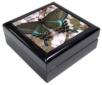 Black and Blue Butterfly Keepsake/Jewellery Box