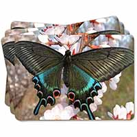 Black and Blue Butterfly Picture Placemats in Gift Box