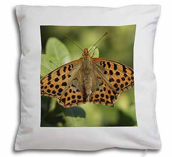 Butterflies, Tiger Moth Butterfly Soft White Velvet Feel Scatter Cushion