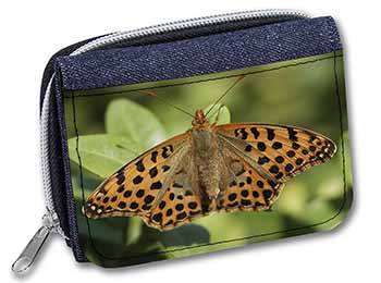 Butterflies, Tiger Moth Butterfly Unisex Denim Purse Wallet