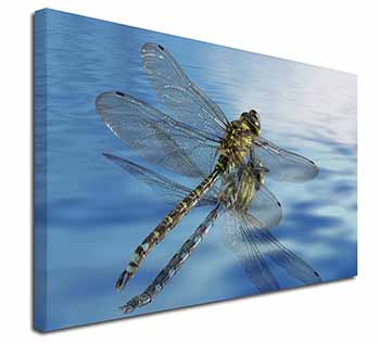 Dragonflies,Dragonfly Over Water,Print Canvas X-Large 30"x20" Wall Art Print