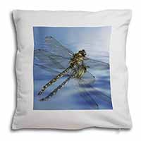 Dragonflies,Dragonfly Over Water,Print Soft White Velvet Feel Scatter Cushion